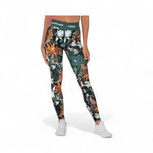 Stronger Floral Pattern Yosemite Leggings - Size XS
